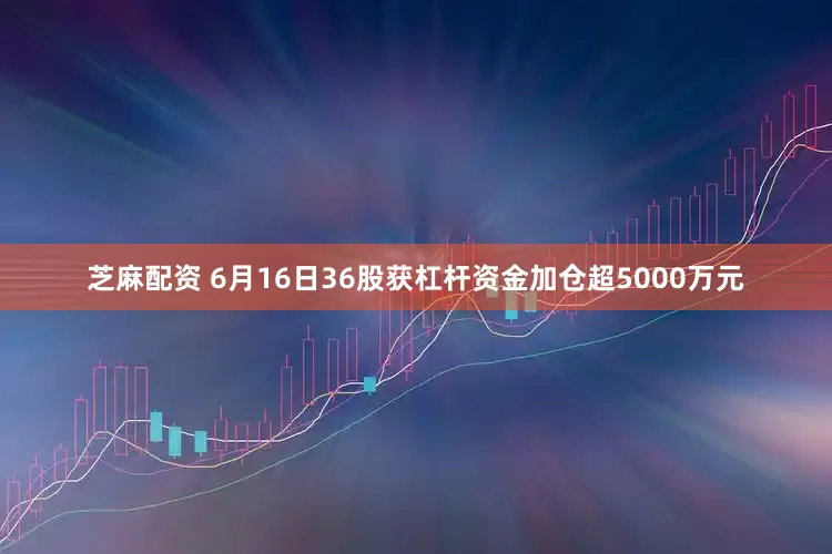 芝麻配资 6月16日36股获杠杆资金加仓超5000万元