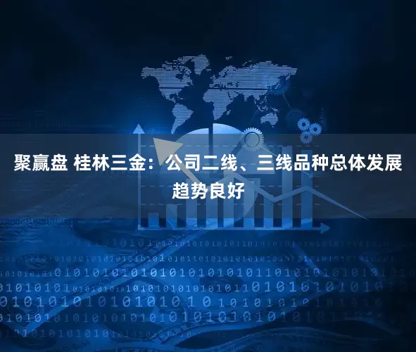 聚赢盘 桂林三金：公司二线、三线品种总体发展趋势良好