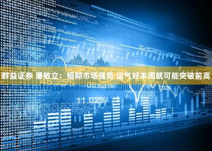 群益证券 潘敏立:短期市场强势 运气好本周就可能突破前高